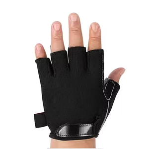 Gants de gymnastique unisexe de qualité supérieure paume rembourrée dragonne réglable pour l'haltérophilie cyclisme Sports de plein air-matériau en daim direct - Product Image 3