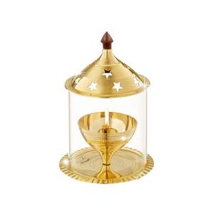 โคมไฟ jyot แบบดั้งเดิมสำหรับ pooja ปรับได้บูชากับ Bati akhand jyot โคมไฟทองเหลืองสำหรับสวดมนต์ - Product Image 2