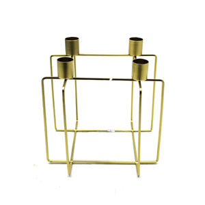 Custom Design Iron Metal <b>Advent</b> <b>Candle</b> Holder Gold Finished for Home & Christmas Party Lighting Decoration Wholesale Bulk - Product Image 1