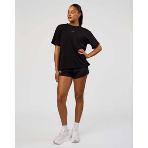 Pride Go-To FLXCotton Oversized Tee-Black T-shirt décontracté uni noir - Product Image 3