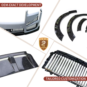 Kit de Carrocería para Parachoques de <span class=keywords><strong>Rolls</strong></span>-<span class=keywords><strong>Royce</strong></span> Cullinan 18-20, Actualización a Estilo MSY 2021-2024, Kit de Carrocería Ancha, Guardabarros y Aletines - Product Image 6