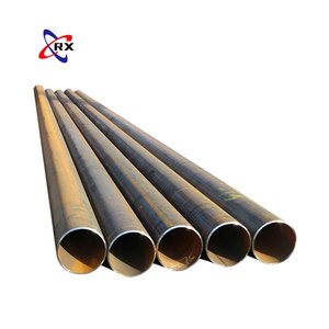 Tubo circolare saldato in acciaio al carbonio ERW, sezione cava, tubo in acciaio dolce per costruzioni, tubo metallico standard industriale - Product Image 1