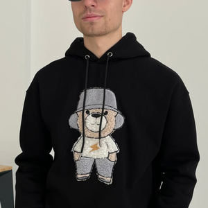 Fabrication 100% Top haute qualité pas cher prix hommes Chenille broderie à capuche nouveau élégant hommes Chenille broderie à capuche - Product Image 5