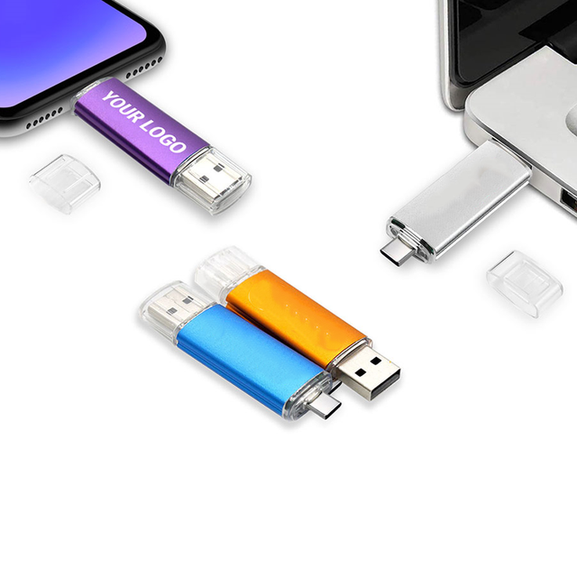 KO Dual Type-C USB Flash Drive | USB-C & USB-A Dual Interface | Custom Logo Engraving | Promotional USB