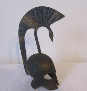 Romano troyano gladiador Guerrero serpiente casco bronce estilo mano campana griego Esparta antiguo romano corintio acero - Product Image 1
