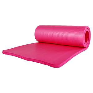 Tappetino Yoga Extra Spesso 10mm BalanceFrom Fitness 1 con Protezione Ginocchia e Cinghia per il Trasporto, Eco-Friendly in TPE NBR PU, Rosa - Product Image 6