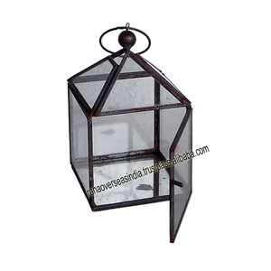 Best-Selling Eco-friendly <b>Table</b> Top Decorative Iron Metal Lantern with Glass for Home Wedding Christmas <b>Party</b> Decoration - Product Image 6