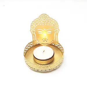 Kim loại trang trí hình bóng nến chủ sở hữu với trà ánh sáng handmade đám cưới Phật hình người giữ ngọn nến