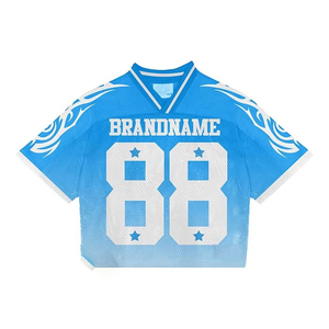 Camiseta de fútbol americano personalizada de diseño de alta calidad 100% camiseta de fútbol americano de poliéster con logotipos bordados personalizados - Product Image 6