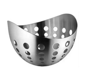 Cesta de frutas y pan de acero inoxidable mediana, la mejor cesta de pan y frutas para cada hogar, cesta de acero y vid - Product Image 1