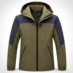 Veste coupe-vent pour homme avec doublure en mesh et poches zippées, veste softshell imperméable multifonction de qualité supérieure, utilisable toute l'année - Product Image 3