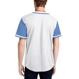 <b>Cropped</b> Baseball Jersey Youth Fit Custom Button Up Softball Shirt Quick Dry Mesh Fabric Embroidered Name USA Tackle Twill Style - Product Image 2