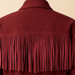 Veste en cuir de cow-boy vintage unisexe de haute qualité, coupe slim, logo personnalisé sur le devant, hiver - Product Image 5