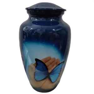 Urnes funéraires en aluminium avec peinture émaillée Urnes de crémation indiennes de super qualité avec peinture émaillée - Product Image 4