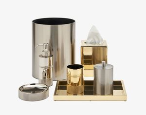 Ensemble de salle de bain en métal au design luxueux pour des accessoires de salle de bain élégants offrant un look coordonné et haut de gamme - Product Image 1