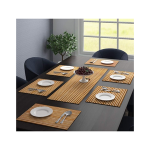 Marble Recycled Cotton Jacquard 260GSM Square <b>Table</b> Mat Soft Eco Finish Indian Made Certified Sustainable Wholesale Supply - Product Image 5