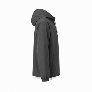 Veste coupe-vent à capuche pour homme personnalisée, légère, en polyester, résistante à l'eau, pour les sports de plein air, fermeture éclair intégrale, fournisseur en gros OEM ODM UE - Product Image 3
