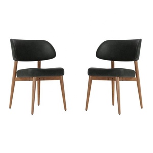 Elegante Silla de Madera de Teca para Jardín, Muebles de Restaurante, Silla de Comedor que Combina Tela de Cuero y Asientos de Espuma Premium para Cafetería - Product Image 6