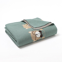 Couverture pour bébé MASOORI de haute qualité, moderne, tissée, couleur unie, sur mesure, logo personnalisé, coton biologique, anti-bactérienne