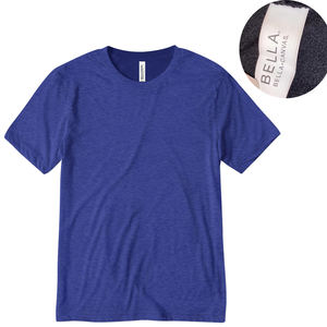 Bella + toile unisexe Tri-Blend bleu royal T-shirt à manches courtes en jersey fin coton/fibre de bambou Variantes de taille disponibles - Product Image 1