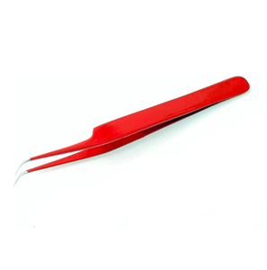 Nouvelle arrivée pince à épiler professionnelle pour extension de cils forme incurvée avec pointe inclinée tarif de gros pour l'utilisation des cils - Product Image 2