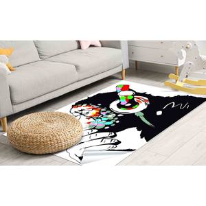 Tapis Banksy Monkey : Art abstrait, lavable en machine, tapis imprimé, tapis en chenille - Product Image 5