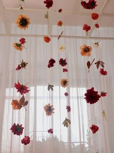 พวงมาลัยแขวนประดิษฐ์ชุดดอกไม้แบบกำหนดเองแขวนติดเพดานแบบ DIY ฉากหลังแขวนดอกไม้แขวนผนังฉากหลังดอกไม้พวงมาลัย - Product Image 3