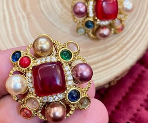Conjunto de pendientes de tachuelas con abalorio glamoroso, hermoso brillo, ligero para mujer, ropa moderna, ropa de boda para mujeres y niñas - Product Image 5