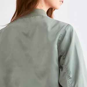 Chaquetas Bomber Lisas con Cremallera para Mujer, Producto Más Vendido, Chaqueta Bomber Moderna para Mujer con Logotipo Personalizado - Product Image 5