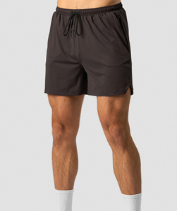 Short athlétique léger en maille pour homme avec maille respirante 90% polyester 10% spandex avec cordon de serrage à la taille et poche à fermeture éclair - Product Image 1