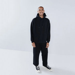 Sweats à capuche oversize unis, streetwear, personnalisables, en polyester et coton, impression 3D pour hommes - Product Image 4