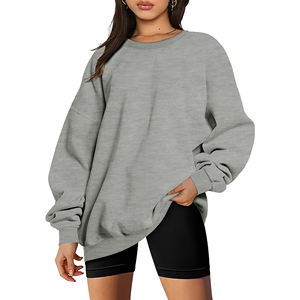 Sudadera Extra Grande de 300 g/m² para Mujer, Estilo Y2K, para Otoño e Invierno, con Logotipo Personalizado, de Forro Polar, Manga Larga, Cuello Redondo, Informal, Tejida - Product Image 3