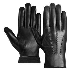Gants d'hiver en cuir à écran tactile pour conduite - Poignet élastique personnalisé, multifonctionnels, résistants aux coupures pour le voyage - Product Image 1