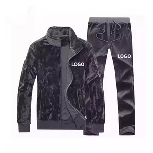 Nuevos chándales de terciopelo de la mejor calidad con cremallera y Jogger, chándal cómodo de terciopelo suave para hombres, personalizado - Product Image 4