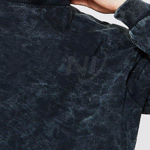 2025 Venta directa de fábrica Hombres Lavado ácido Sudadera Logotipo personalizado Lavado ácido sólido Sudadera para hombres - Product Image 6