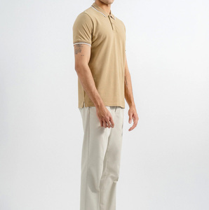 Logo personnalisé, votre propre marque, col montant uni pour chemise, manches courtes, polyester, séchage rapide, écologique, respirant, vêtements de plein air pour hommes - Product Image 2