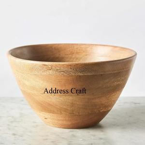 Vajilla de madera Natural 100%, cuenco decorativo para servir frutas, vajilla minimalista, ensalada, aperitivos, cuenco para servir frutas para el hogar - Product Image 6