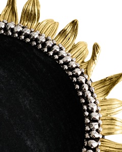 Vòng hình dạng kim loại trang trí Bát đám cưới trung tâm nhôm đồ ăn phục vụ Bát salad mặt trời hoa hình dạng sang trọng kẹo bát - Product Image 3