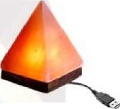 Lámpara de Sal del Himalaya USB RGB con 7 Colores Cambiantes, Tallada a Mano con Base de Madera, Lámpara de Cristal de Sal en Forma de Pirámide para Decoración del Hogar - Product Image 4