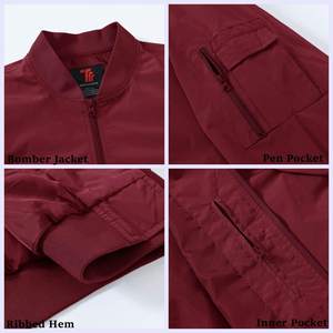 Veste solide Offre Spéciale pour hommes couleur personnalisée Blouson aviateur personnalisé de haute qualité pour hommes vente en gros nouveau style de conception - Product Image 6