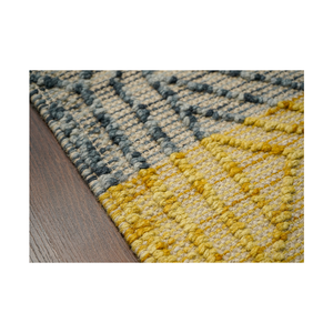 <b>Rustic</b> Rhythms Modern Handmade Wool <b>Rug</b> Cozy Home Plush Runner in Boho Style Geometric Pattern Washable Woollen <b>Rug</b> - Product Image 1