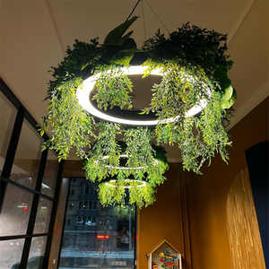 Sang Trọng Thay Đổi Độ Sáng LED Mặt Dây Chuyền Đèn Chùm Với Cây Xanh 0.6M 0.9M 1.2M Trần Ánh Sáng Cho Nhà Văn Phòng - Product Image 1
