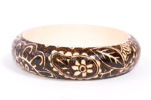 GUÍA Diseño Brazalete y pulsera de madera Tamaño personalizado Pulseras de madera Brazalete Hecho a mano Flor Brazalete de madera Brazalete - Product Image 4