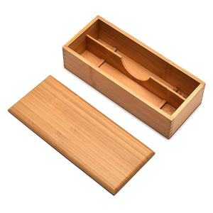 Juego personalizado cuchara tenedor caja de cubiertos organizador de palillos de bambú con bandeja de bambú para Cocina - Product Image 4