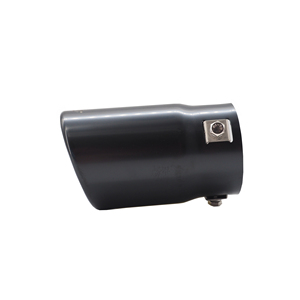 Terminal rond de 66 mm en acier inoxydable noir incliné - Product Image 2