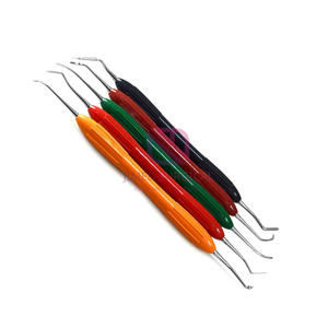 LM Dental Manual Instruments de remplissage composite en acier inoxydable Lot de 5 poignées en silicone Équipement de nettoyage chirurgical certifié CE - Product Image 1