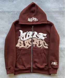 Embossed Designer Custom 3D <b>Foam</b> <b>Letter</b> Puff Hoodie Sweatshirt Hip Hop Hoodie - Product Image 5