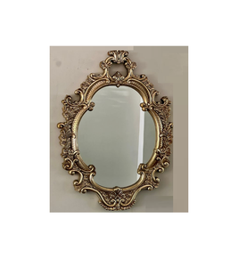 Miroir mural en métal, design attrayant, miroir de taille moyenne, cadre en métal doré, qualité supérieure, miroir pour chambre à coucher et salle de bain - Product Image 5