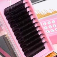 Emballage personnalisé pour extensions de cils en cachemire PBT, fournitures pour extensions de cils, extensions de cils douces, volumineuses, naturelles et légères, plateau pour extensions de cils