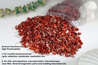 Puces de cristal de jaspe rouge naturel en vrac pour les projets de force et de vitalité de bricolage et autres travaux manuels en cristal